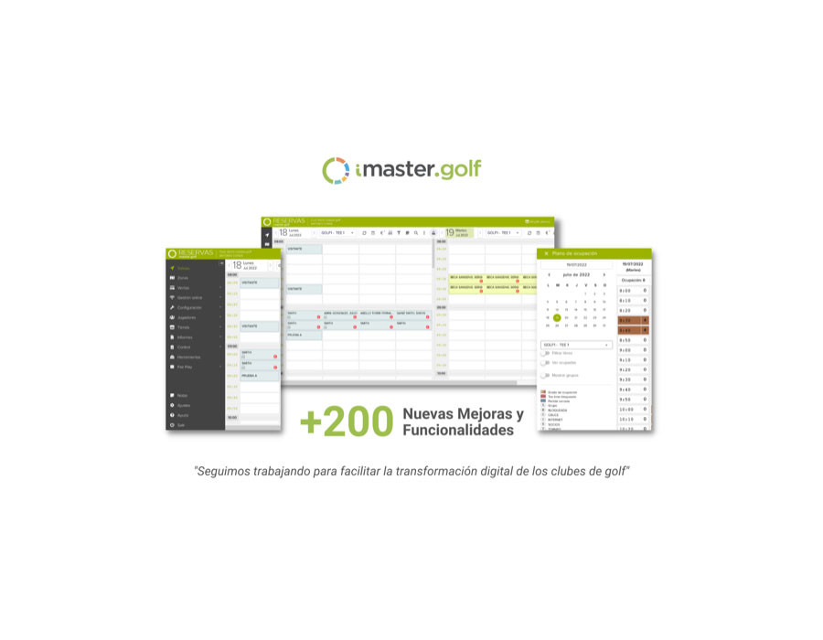 Imaster.golf implementa nuevas mejoras y funcionalidades en su software de gestión